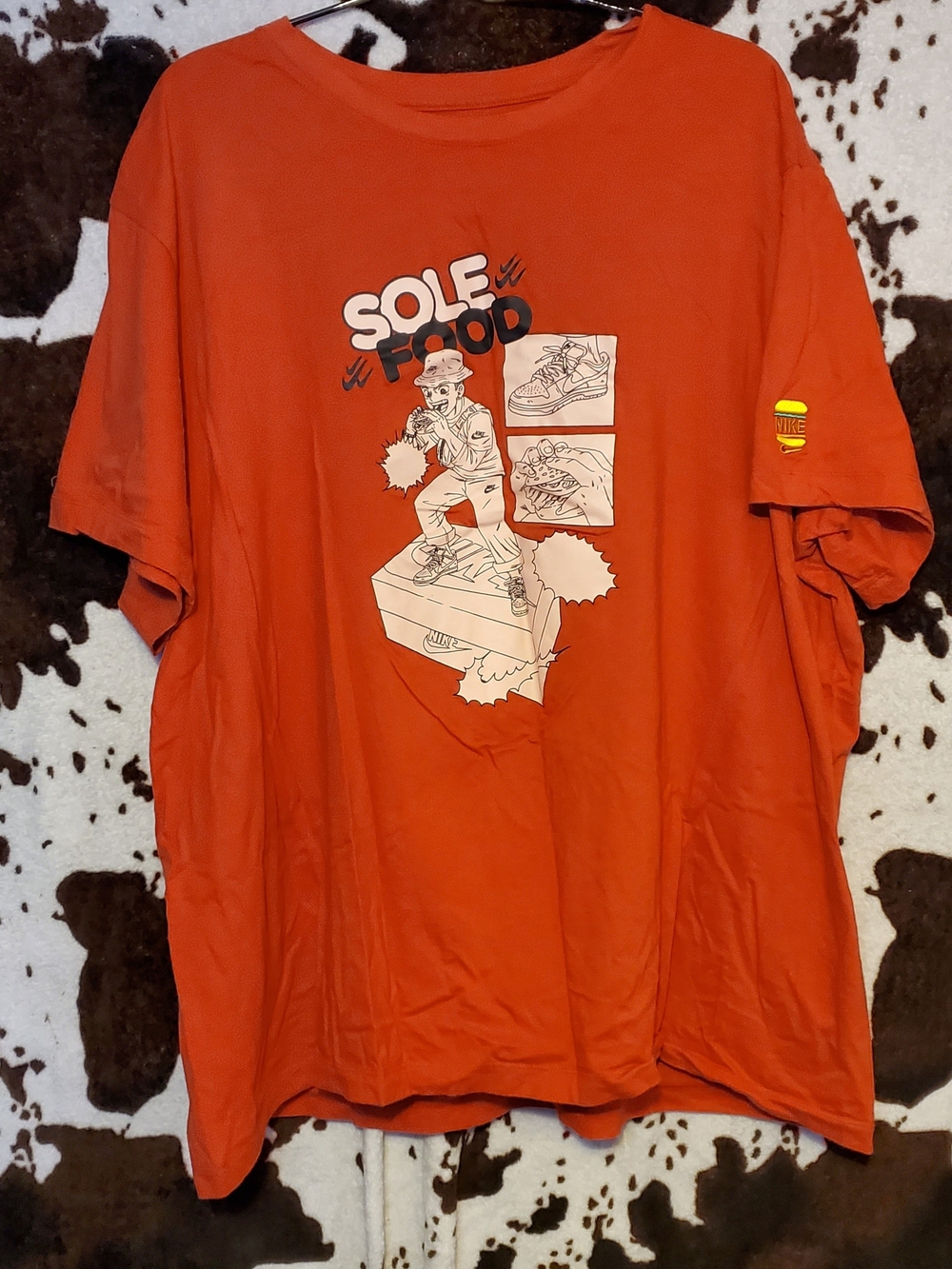 Nike Men’s Orange 'Sole Food' Graphic Short Sleeve Tee